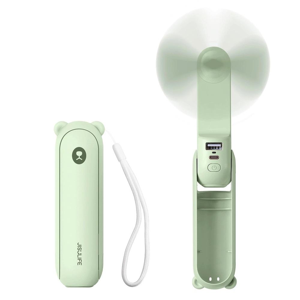 Сгъваем мини вентилатор с презареждаема батерия - JisuLife Life8 Plus Portable Handheld Fan (зелен) | JAR Computers Сгъваем мини вентилатор с презареждаема батерия - JisuLife Life8 Plus Portable Handheld Fan (зелен)