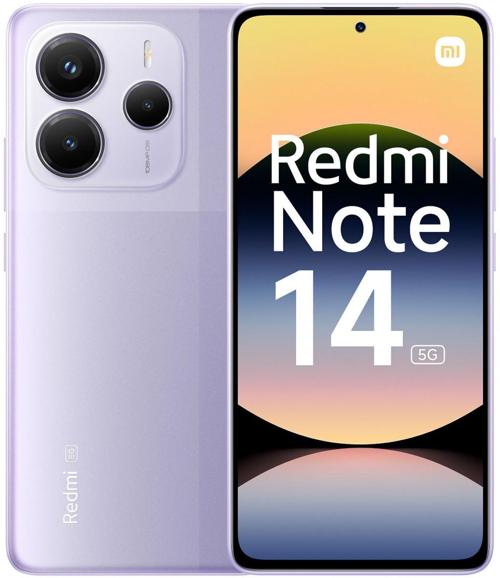 Смартфон Xiaomi Redmi Note 14 5G 6/128GB Lavender Purple | JAR Computers Смартфон Xiaomi Redmi Note 14 5G 6/128GB Lavender Purple