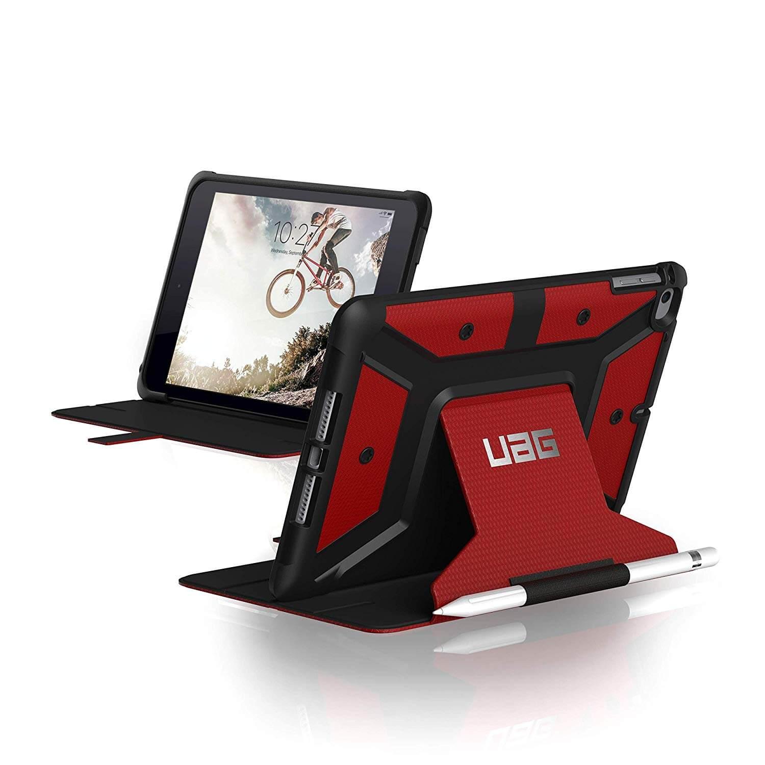 Удароустойчив хибриден кейс от най-висок клас за iPad Mini 5 (2019) - Urban Armor Gear Metropolis Folio Case (червен-черен) | JAR Computers Удароустойчив хибриден кейс от най-висок клас за iPad Mini 5 (2019) - Urban Armor Gear Metropolis Folio Case (червен-черен)