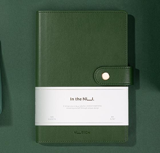 Бележник с копче NuSign NS299, А5, 120 л., линиран шамоа офсет 80 г, корица ECO кожа, зелен | JAR Computers Бележник с копче NuSign NS299, А5, 120 л., линиран шамоа офсет 80 г, корица ECO кожа, зелен