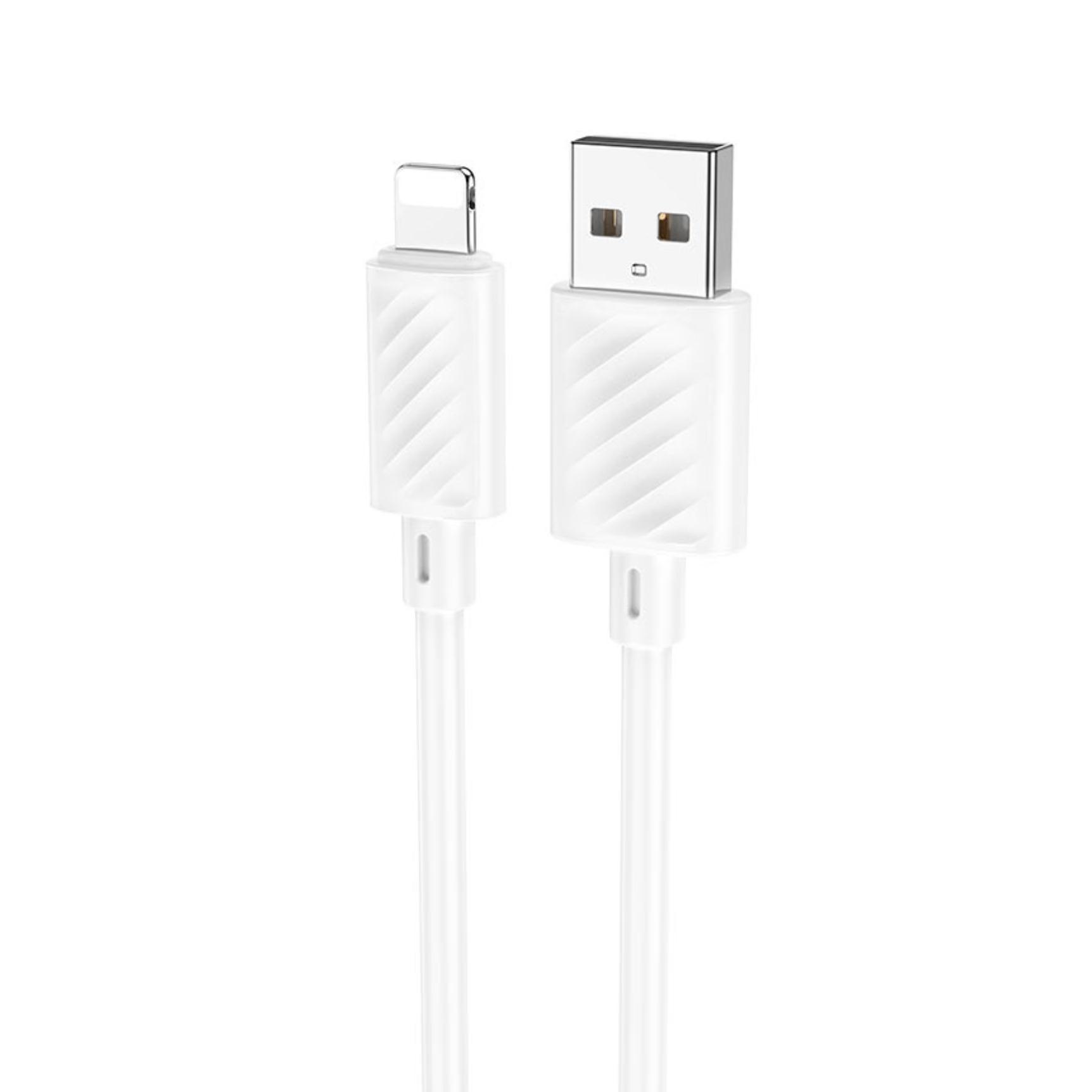 HOCO Кабел USB-A - Lightning, 2м, 2.4A, Gratified /бял/ - X88 | JAR Computers HOCO Кабел USB-A - Lightning, 2м, 2.4A, Gratified /бял/ - X88