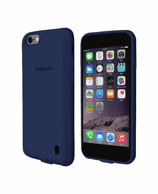 Калъф с вградена батерия Romoss EnCase 6P, 2800mAh, син | JAR Computers Калъф с вградена батерия Romoss EnCase 6P, 2800mAh, син