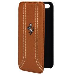 Кожен флип кейс тип портфейл за iPhone 5, iPhone 5S, iPhone SE - Ferrari FF Series Book-Flip-Case (кафяв) | JAR Computers Кожен флип кейс тип портфейл за iPhone 5, iPhone 5S, iPhone SE - Ferrari FF Series Book-Flip-Case (кафяв)