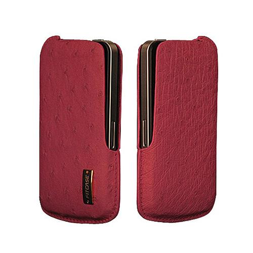 Кожен калъф от щраусова кожа за iPhone 4/4S - FitCase Ostrich Skin Case (червен) | JAR Computers Кожен калъф от щраусова кожа за iPhone 4/4S - FitCase Ostrich Skin Case (червен)
