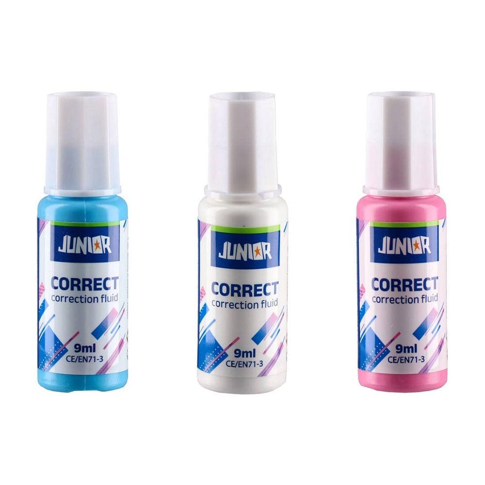 Коректор Junior Correct, течен, 9 ml, асорти, 1 брой