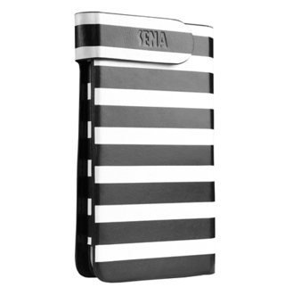 Кожен калъф ръчна изработка, естествена кожа за iPhone 4/4S - SENA Hampton Walet (черен-бял) | JAR Computers Кожен калъф ръчна изработка, естествена кожа за iPhone 4/4S - SENA Hampton Walet (черен-бял)