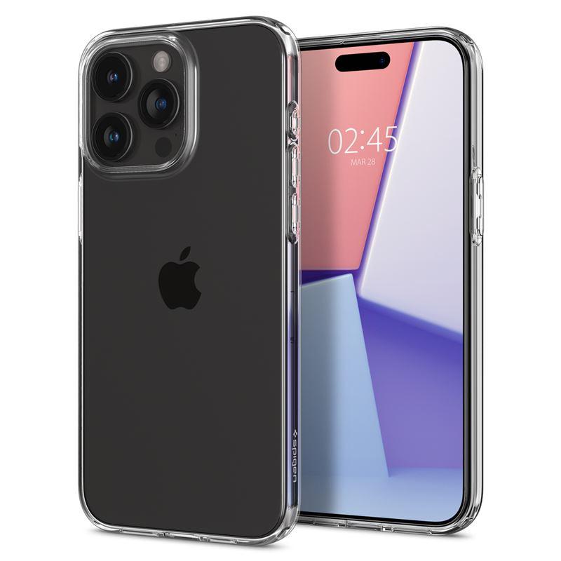 Тънък силиконов (TPU) калъф за iPhone 15 Pro (прозрачен) - Spigen Liquid Crystal Case | JAR Computers Тънък силиконов (TPU) калъф за iPhone 15 Pro (прозрачен) - Spigen Liquid Crystal Case