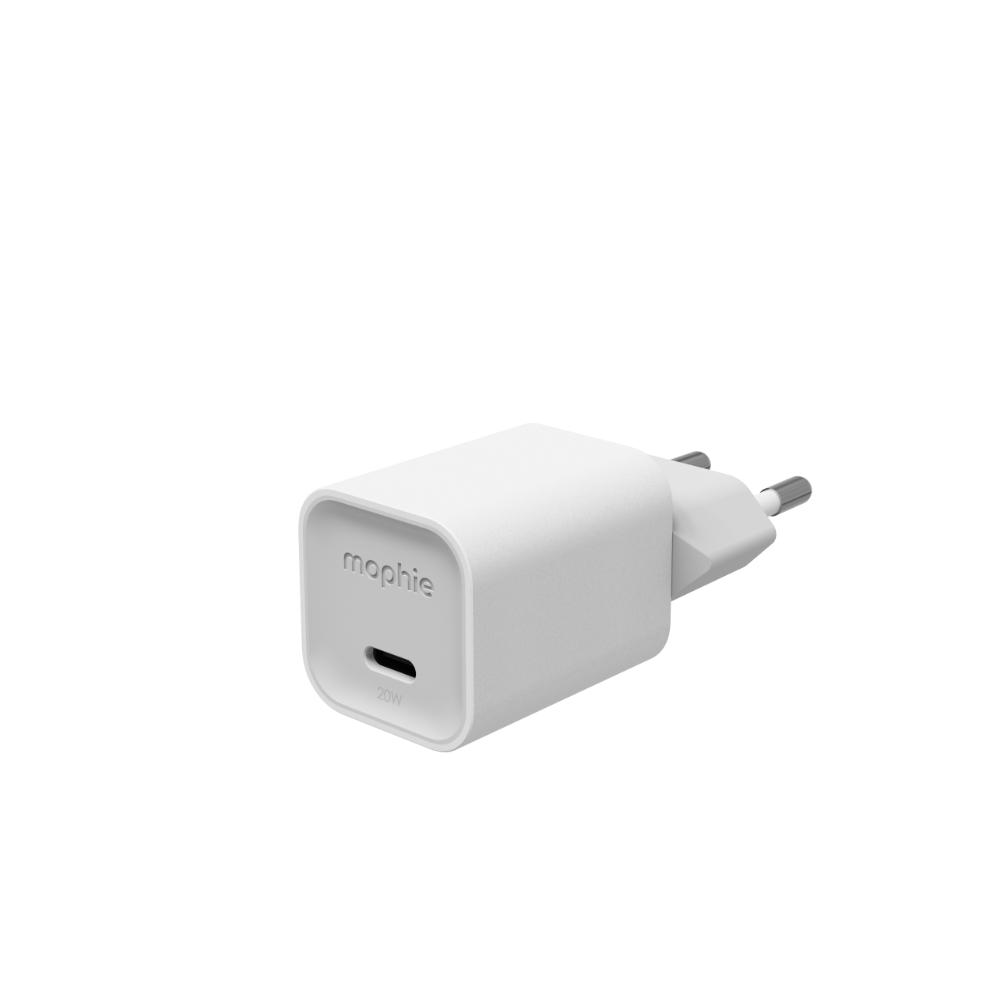 Зарядно mophie Power Adapter GaN USB-C 20W ROC 2025 White EU