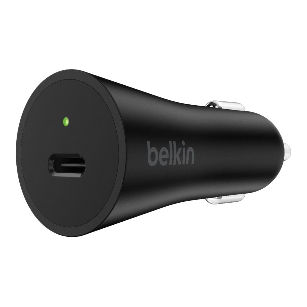 Зарядно за кола с USB-C изход за зареждане на мобилни устройства с USB-C - Belkin 27W USB-C Power Delivery Car Charger (черен) | JAR Computers Зарядно за кола с USB-C изход за зареждане на мобилни устройства с USB-C - Belkin 27W USB-C Power Delivery Car Charger (черен)