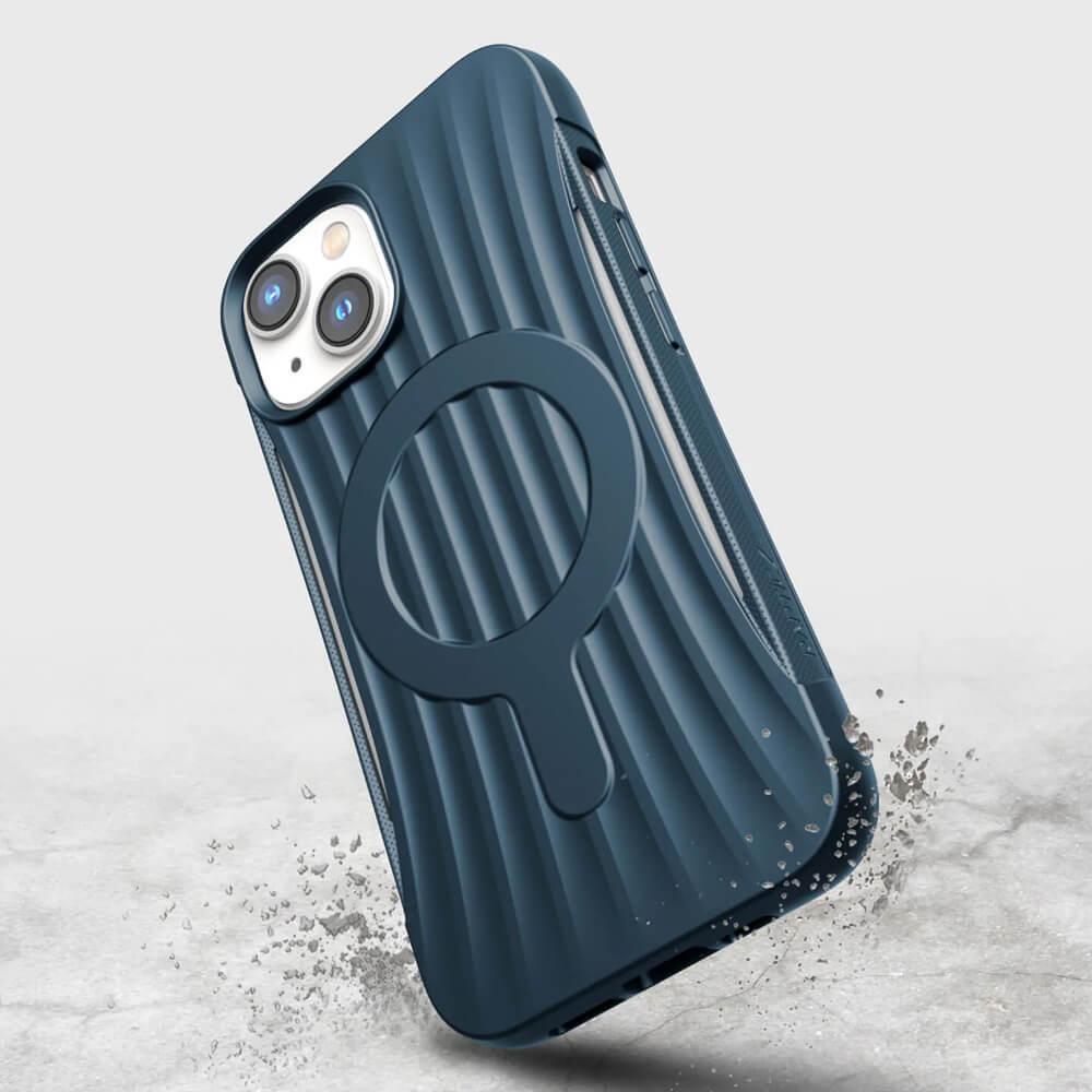 Биоразградим хибриден удароустойчив кейс с MagSafe за iPhone 14 - Raptic EcoElement Clutch Case (син) | JAR Computers Биоразградим хибриден удароустойчив кейс с MagSafe за iPhone 14 - Raptic EcoElement Clutch Case (син)