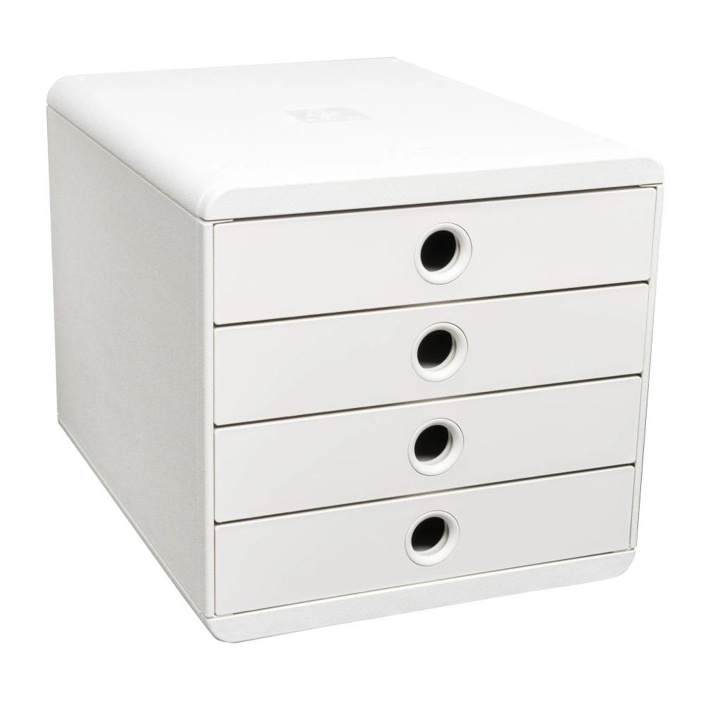 Бокс с 4 чекмеджета EXACOMPTA AutentiK POP-BOX PLUS, 347x278x267 мм, Polystyrene, бял | JAR Computers Бокс с 4 чекмеджета EXACOMPTA AutentiK POP-BOX PLUS, 347x278x267 мм, Polystyrene, бял