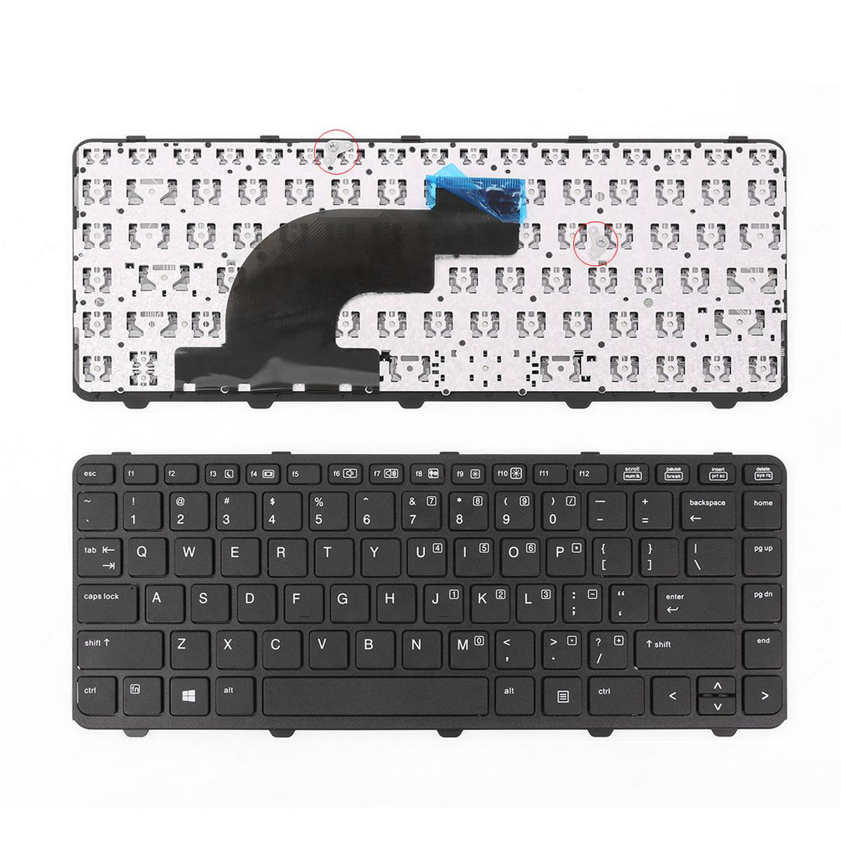 Клавиатура за лаптоп HP ProBook 640 G1 645 G1 Черна с Черна Рамка Без PS / Black Frame Black Without Point Stick | JAR Computers Клавиатура за лаптоп HP ProBook 640 G1 645 G1 Черна с Черна Рамка Без PS / Black Frame Black Without Point Stick