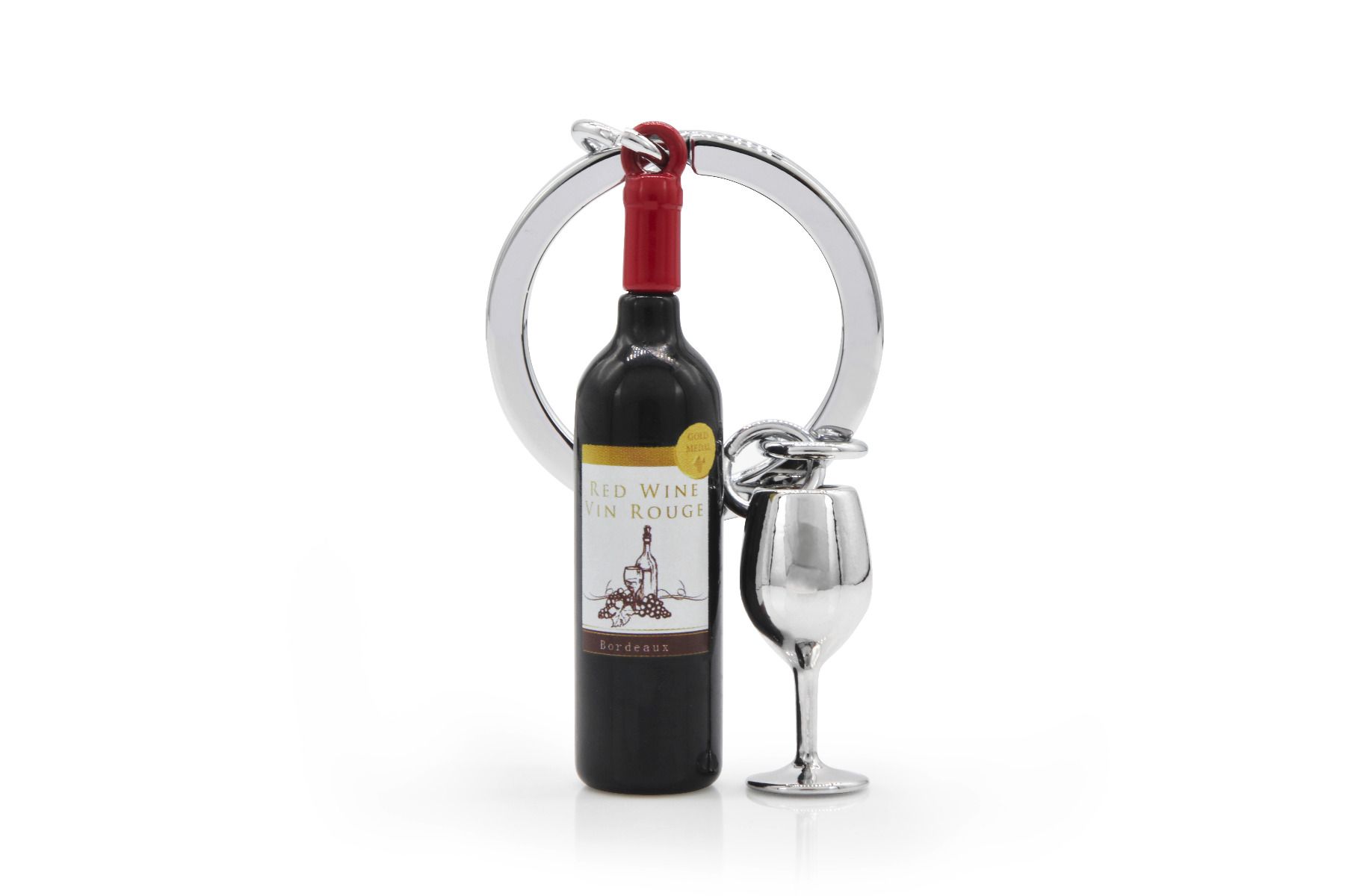 Ключодържател Metalmorphose, Red Wine + Glass | JAR Computers Ключодържател Metalmorphose, Red Wine + Glass