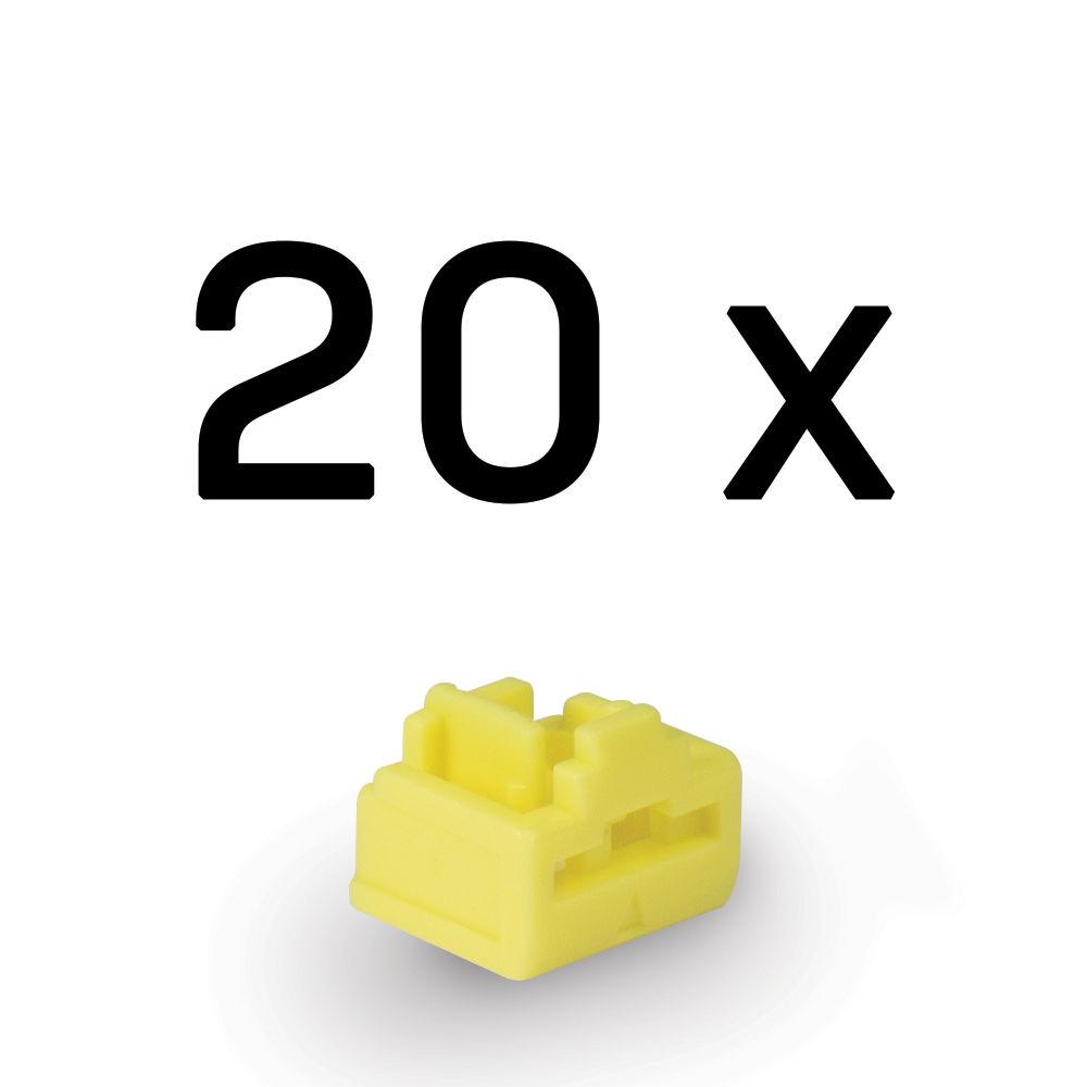 LINDY LNY-47901 :: RJ-45 порт блокер, 20 блокера, жълти