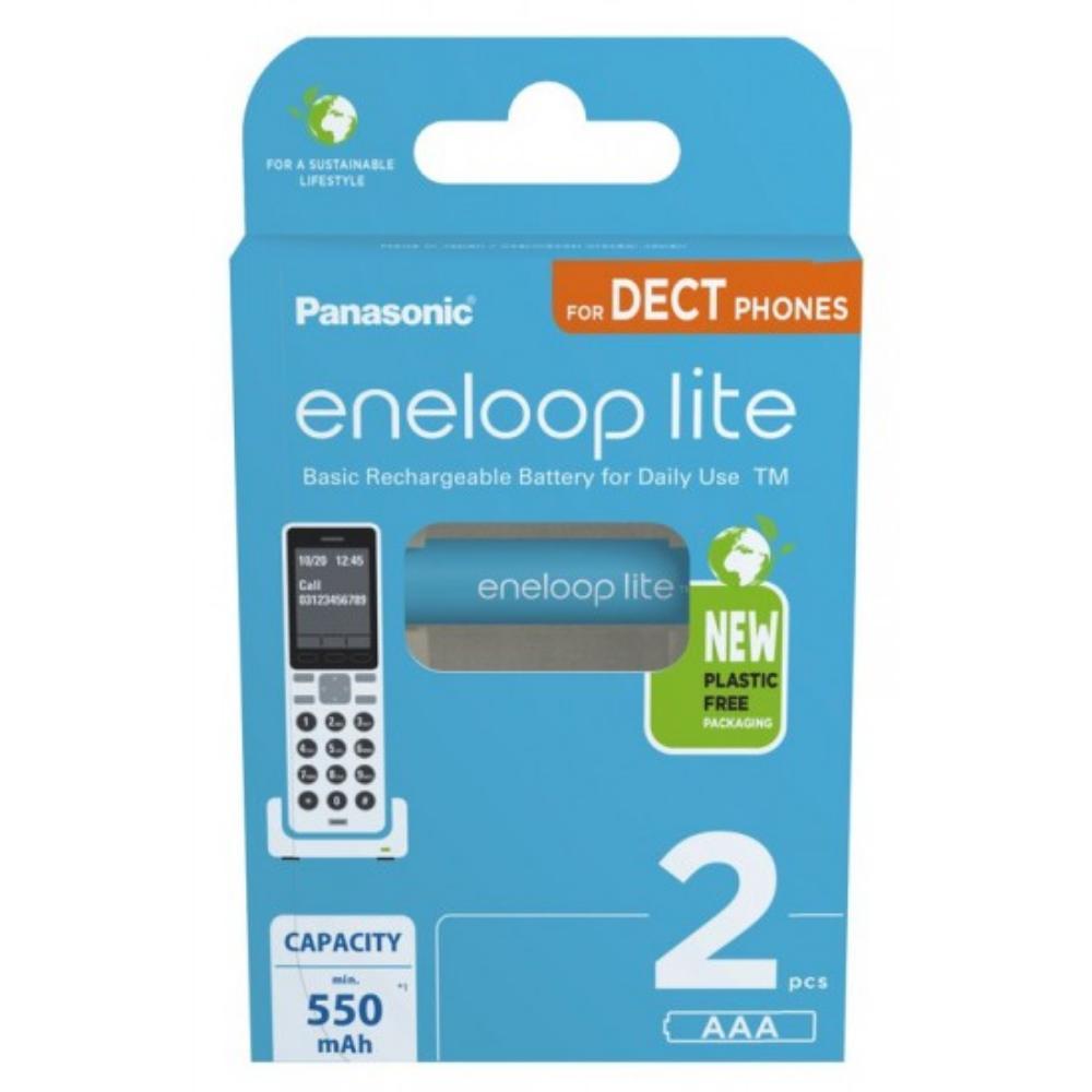 Panasonic Eneloop Lite DECT NEW R03 AAA 550mAh batteries BK-4LCCE/2DE (blister) (PAN19615)