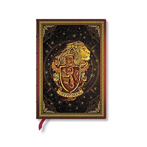 Paperblanks Тефтер Gryffindor, Midi, широки редове, твърда корица, 72 листа