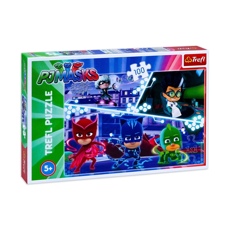Пъзел Trefl - PJ Masks в действие, 100 части