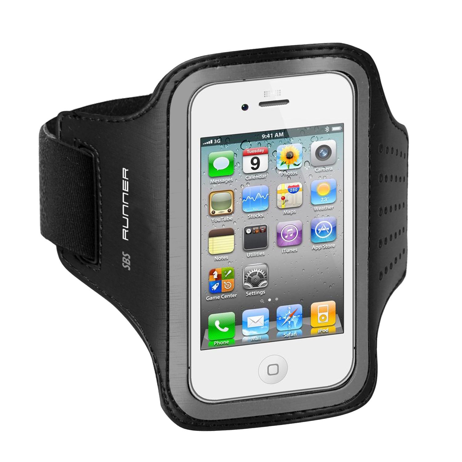 Спортен калъф за iPhone 4S, iPhone 4 и iPod Touch 4 - SBS Runner Armband Sport Case (черен) | JAR Computers Спортен калъф за iPhone 4S, iPhone 4 и iPod Touch 4 - SBS Runner Armband Sport Case (черен)