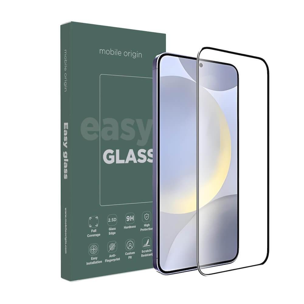 Стъклено защитно покритие за дисплея на Samsung Galaxy S25, Galaxy S24 - Mobile Origin EasyGlass Full Cover Tempered Glass (черен-прозрачен) | JAR Computers Стъклено защитно покритие за дисплея на Samsung Galaxy S25, Galaxy S24 - Mobile Origin EasyGlass Full Cover Tempered Glass (черен-прозрачен)
