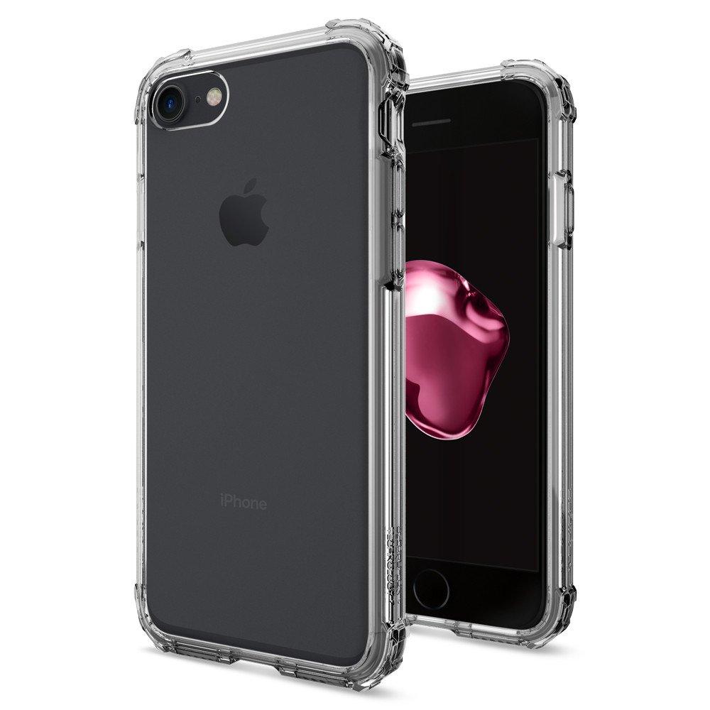 Хибриден кейс с висока степен на защита за iPhone 8, iPhone 7 - Spigen Crystal Shell Case (прозрачен-сив) | JAR Computers Хибриден кейс с висока степен на защита за iPhone 8, iPhone 7 - Spigen Crystal Shell Case (прозрачен-сив)