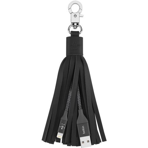 Кабел тип ключодържател за всички устройства с Lightning порт - Belkin Mixit Lightning to USB Cable Leather Tassel (черен) | JAR Computers Кабел тип ключодържател за всички устройства с Lightning порт - Belkin Mixit Lightning to USB Cable Leather Tassel (черен)