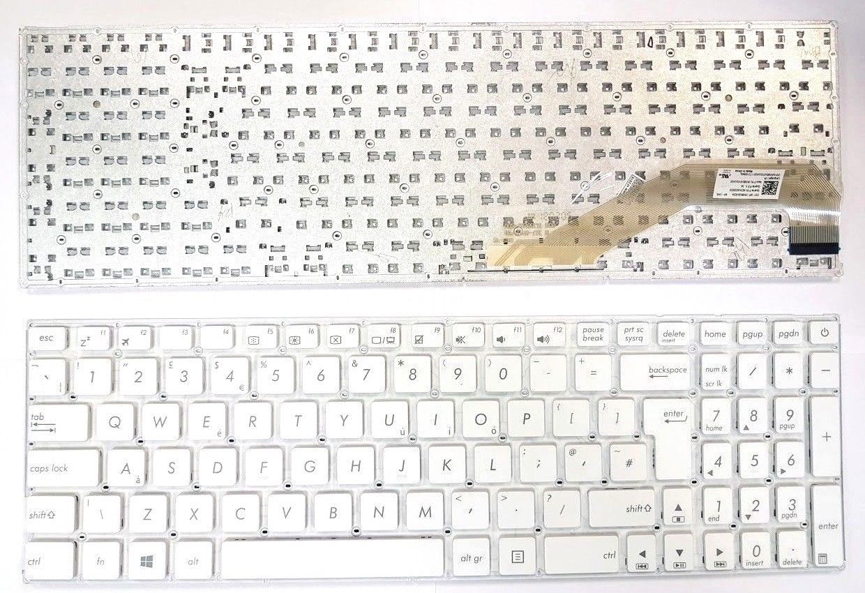 Клавиатура за лаптоп Asus X540 X540L Бяла Без Рамка (Голям Ентър) с Кирилица / White Without Frame UK | JAR Computers Клавиатура за лаптоп Asus X540 X540L Бяла Без Рамка (Голям Ентър) с Кирилица / White Without Frame UK