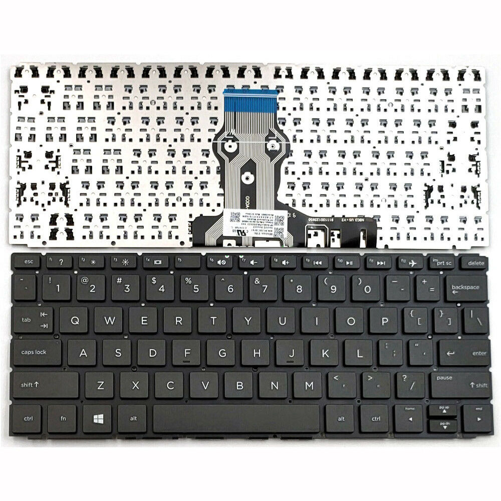 Клавиатура за лаптоп HP Pavilion X360 11-AD010CA 11-AD051NR 11-AD108CA 11M-AD113DX Черна Без Рамка (Малък Ентър) / Black Without Frame US