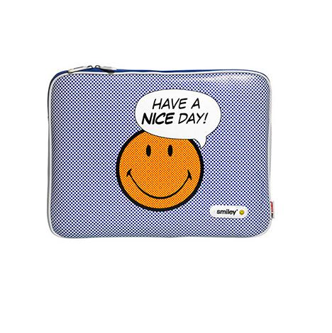 Кожен калъф за MacBook и преносими компютри до 15.4 инча - Case Scenario Smiley Nice Day | JAR Computers Кожен калъф за MacBook и преносими компютри до 15.4 инча - Case Scenario Smiley Nice Day