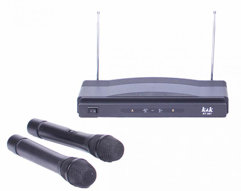 MICROPHONE wireless AT-307 2 microfona