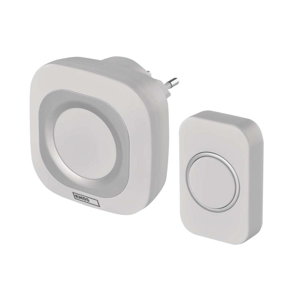 P5733W Безжичен звънец, 110dB, IP44, обхват до 150 м, бял, Emos