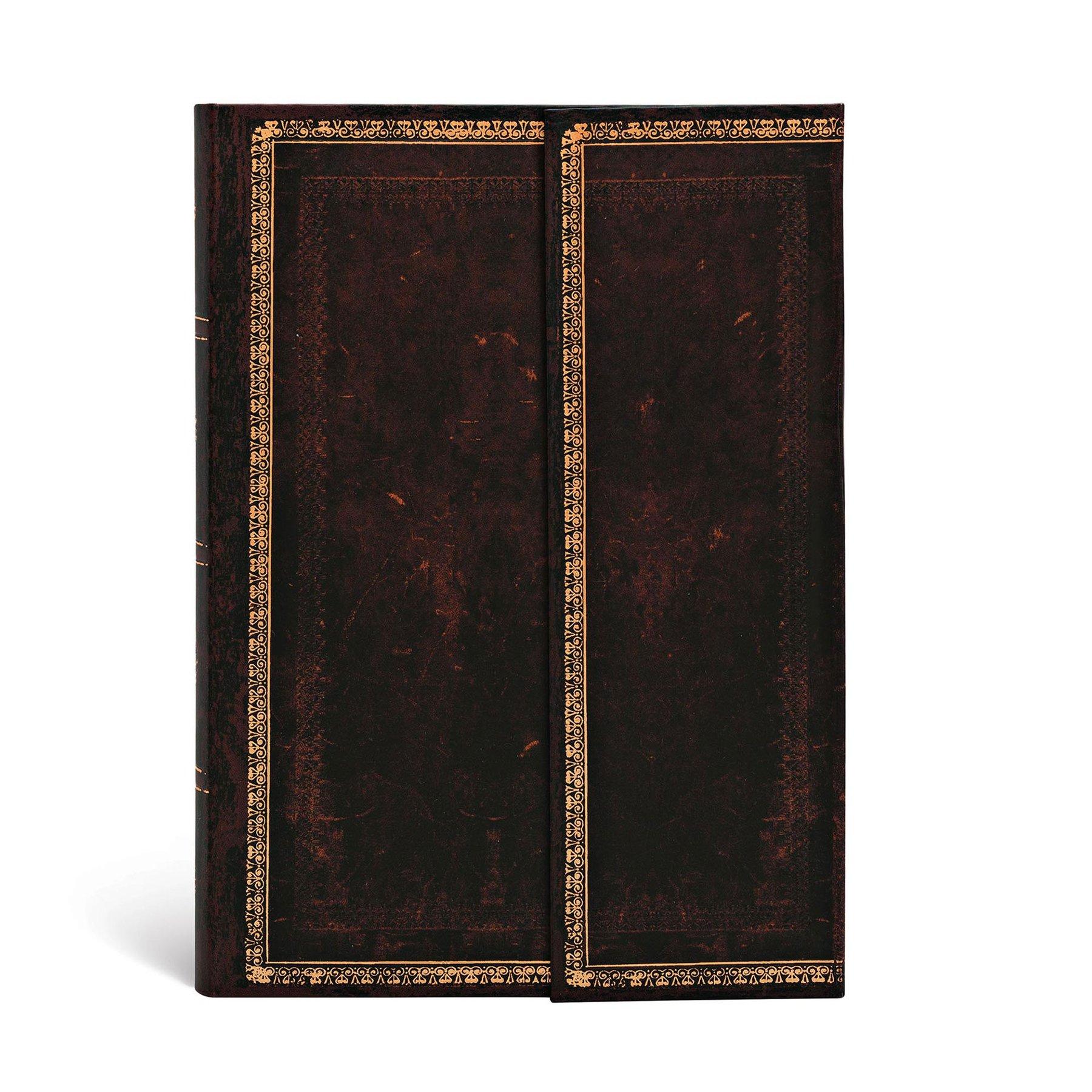Paperblanks Тефтер Black Moroocan, Mini, широки редове, твърда корица, 88 листа