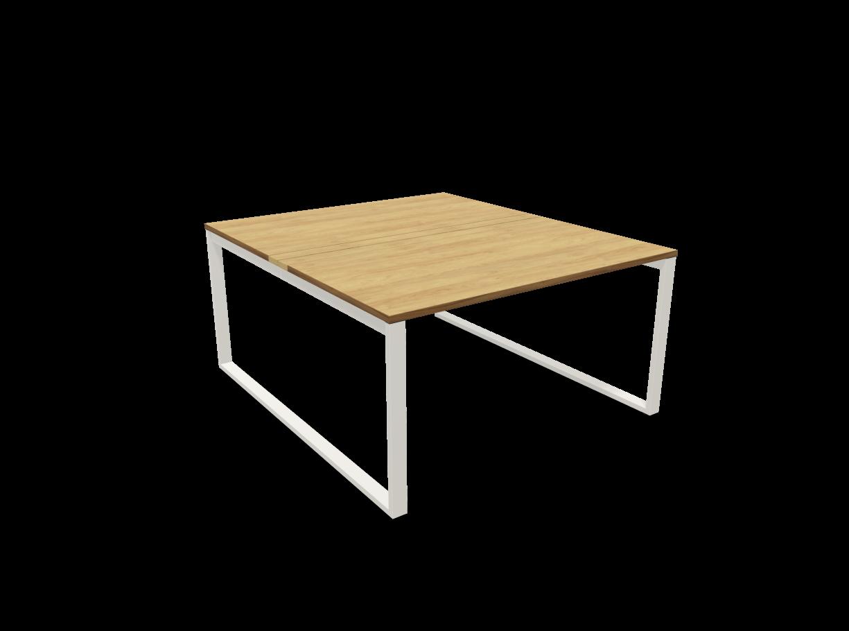 Работна станция с две места SQart Workbench, бяла рамка, 1400x1600x740 мм, ПДЧ 25мм, Хикори | JAR Computers Работна станция с две места SQart Workbench, бяла рамка, 1400x1600x740 мм, ПДЧ 25мм, Хикори