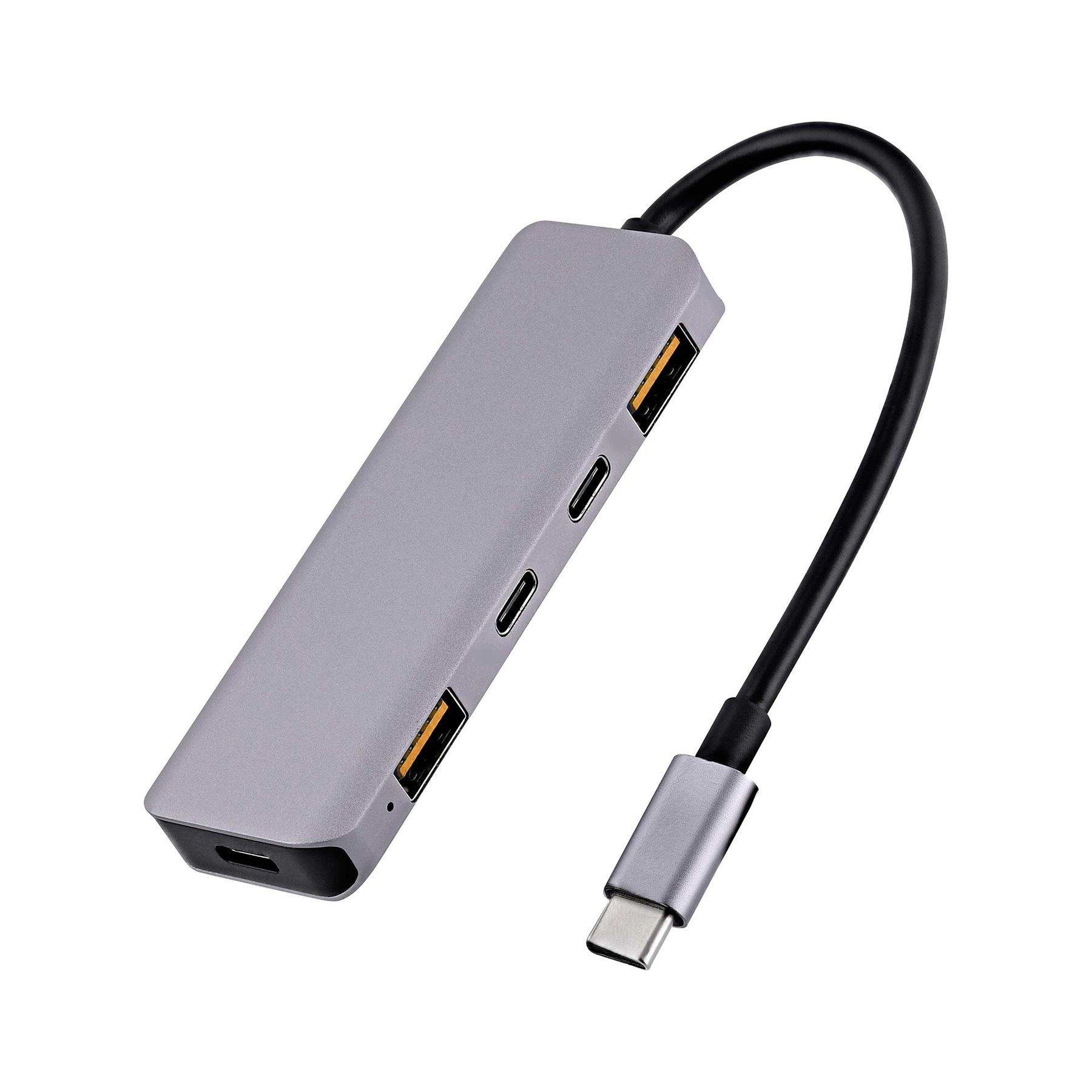 USB Хъб TNB, 5 в 1, USB Type-C, сив | JAR Computers USB Хъб TNB, 5 в 1, USB Type-C, сив
