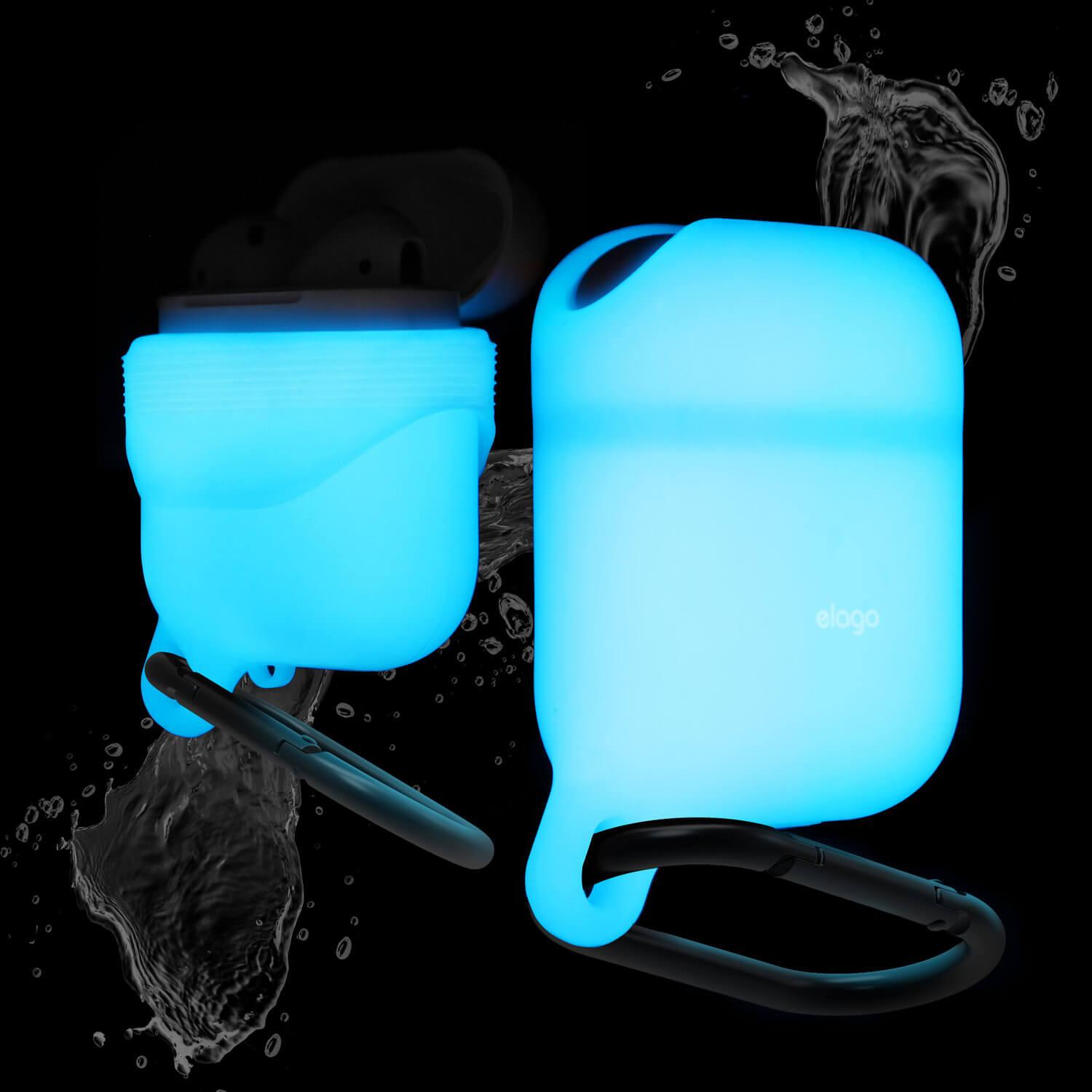 Водоустойчив силиконов калъф с карабинер за Apple Airpods - Elago Airpods Waterproof Hang Case (фосфорисциращ) | JAR Computers Водоустойчив силиконов калъф с карабинер за Apple Airpods - Elago Airpods Waterproof Hang Case (фосфорисциращ)