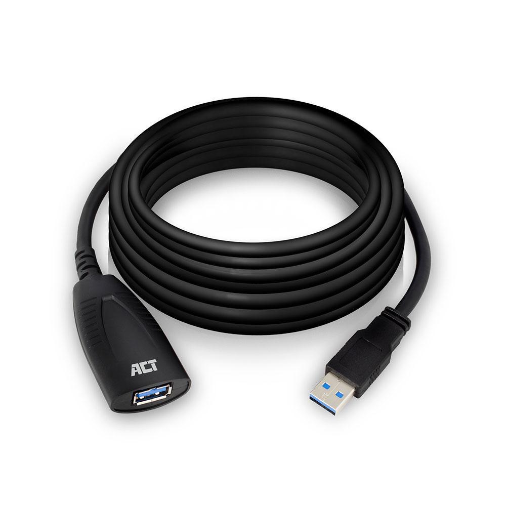 ACT USB 3.2 Gen 1 Удължителен активен кабел USB-A-USB-A, 5м/ вкл. до 4хAC6005USB/ | JAR Computers ACT USB 3.2 Gen 1 Удължителен активен кабел USB-A-USB-A, 5м/ вкл. до 4хAC6005USB/