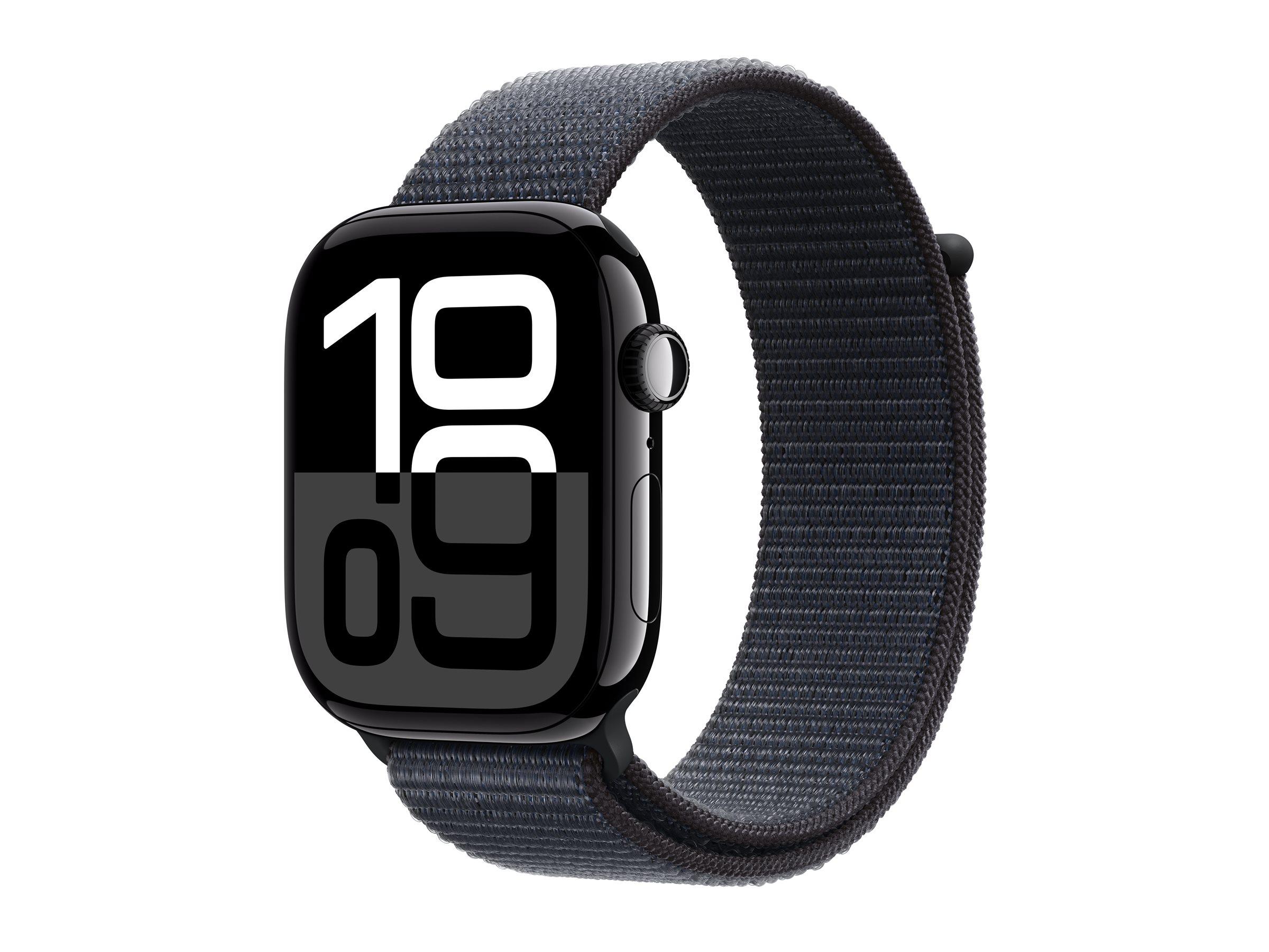 APPLE Watch Series 10 GPS 46mm Jet Black Aluminium Case with Ink Sport Loop | JAR Computers APPLE Watch Series 10 GPS 46mm Jet Black Aluminium Case with Ink Sport Loop
