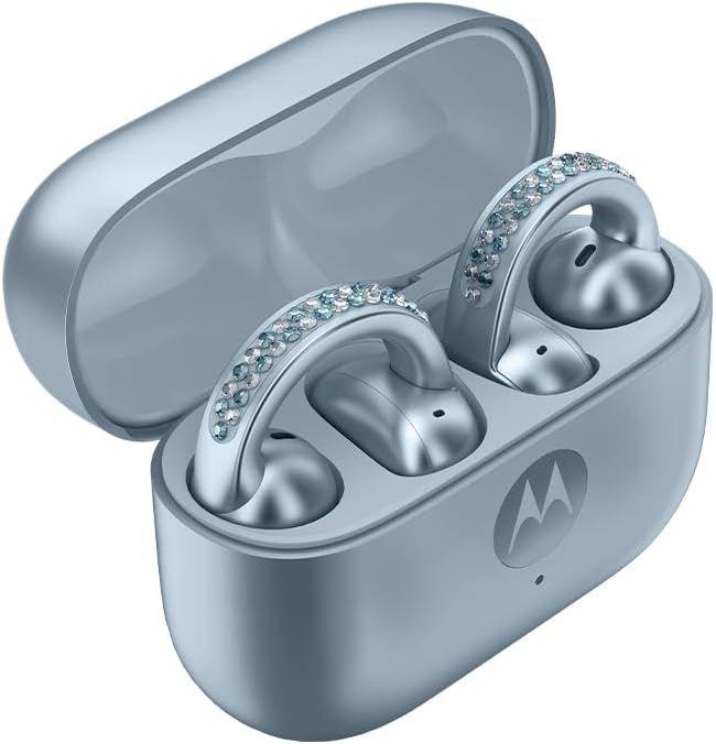 Безжинчи слушалки Motorola Moto Buds Loop Swarovski Edition, син - PG38C08446 | JAR Computers Безжинчи слушалки Motorola Moto Buds Loop Swarovski Edition, син - PG38C08446