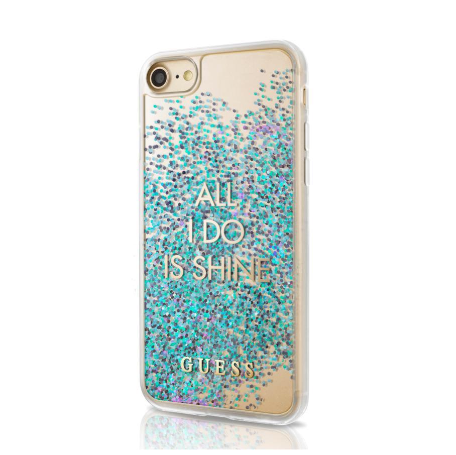 Дизайнерски кейс с висока защита за Apple iPhone XS,iPhone X - Guess Glitter Hard Case All I Do Is Shine (син) | JAR Computers Дизайнерски кейс с висока защита за Apple iPhone XS,iPhone X - Guess Glitter Hard Case All I Do Is Shine (син)