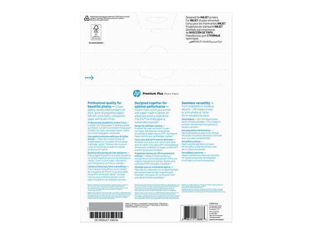 HP original Premium Plus Semi-gloss Photo Paper white 300g/m2 A4 20 sheets 1-pack | JAR Computers HP original Premium Plus Semi-gloss Photo Paper white 300g/m2 A4 20 sheets 1-pack