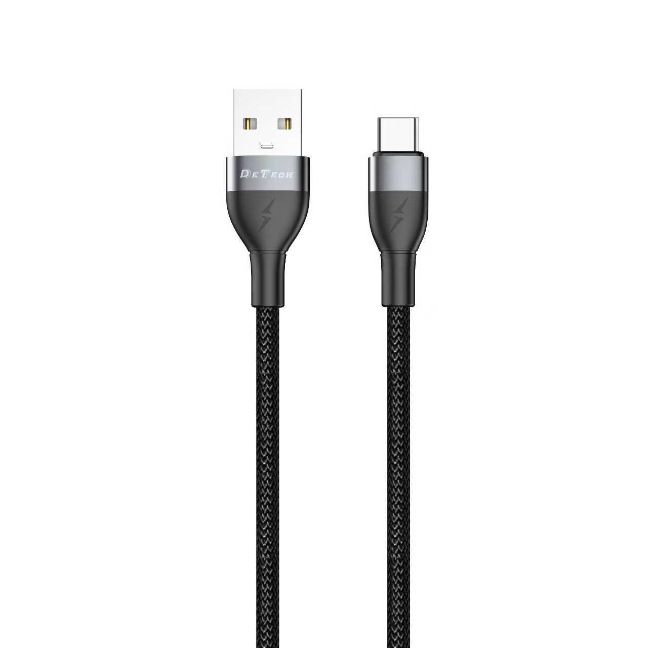 Кабел за данни DeTech DE-C69UC, 2.4A, Type-C, 1.0m, Черен - 40555 | JAR Computers Кабел за данни DeTech DE-C69UC, 2.4A, Type-C, 1.0m, Черен - 40555
