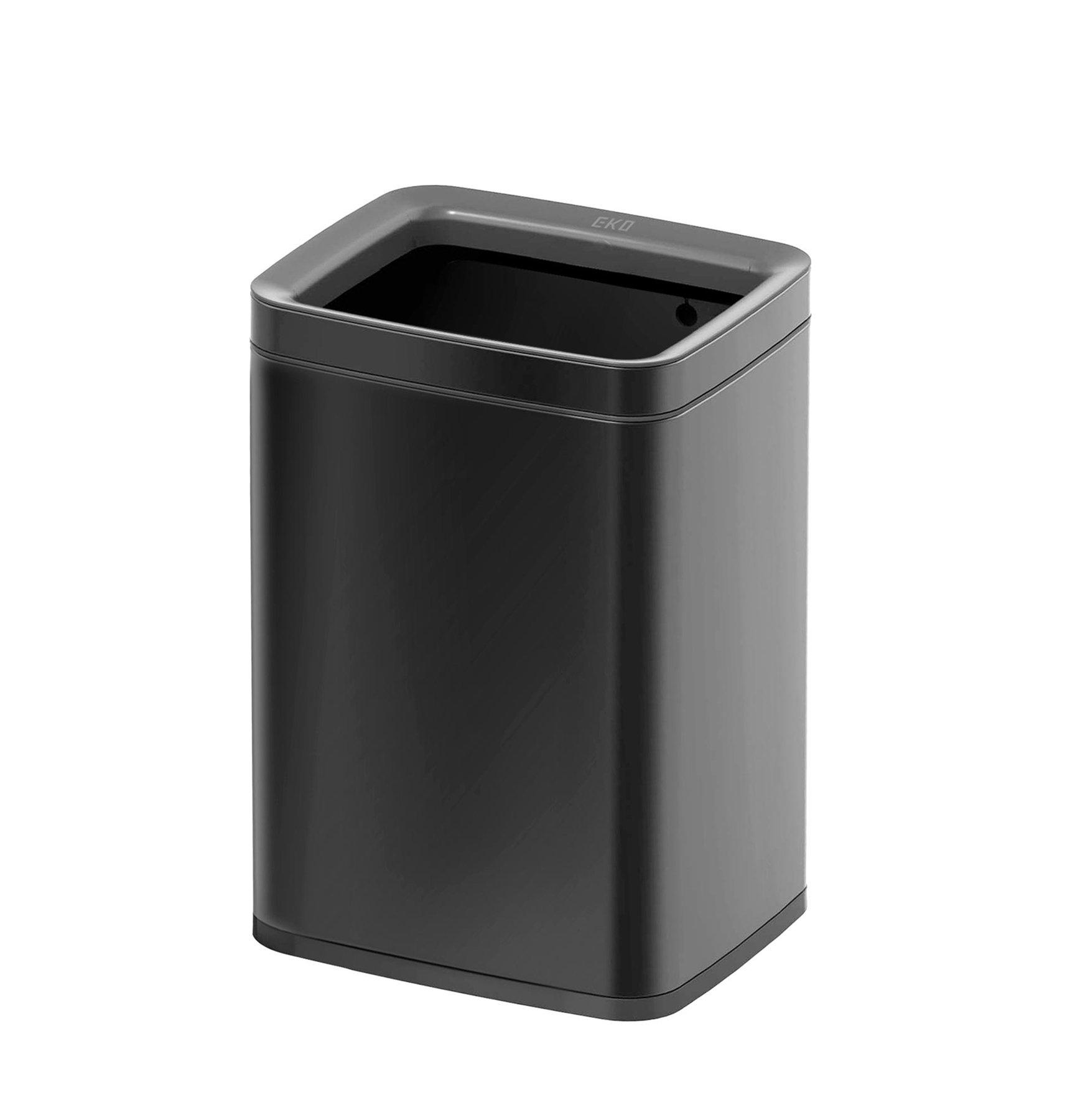 Кош за отпадъци Eko Laguna, без капак, 8 L, черен, 23 х 18 х 35 cm