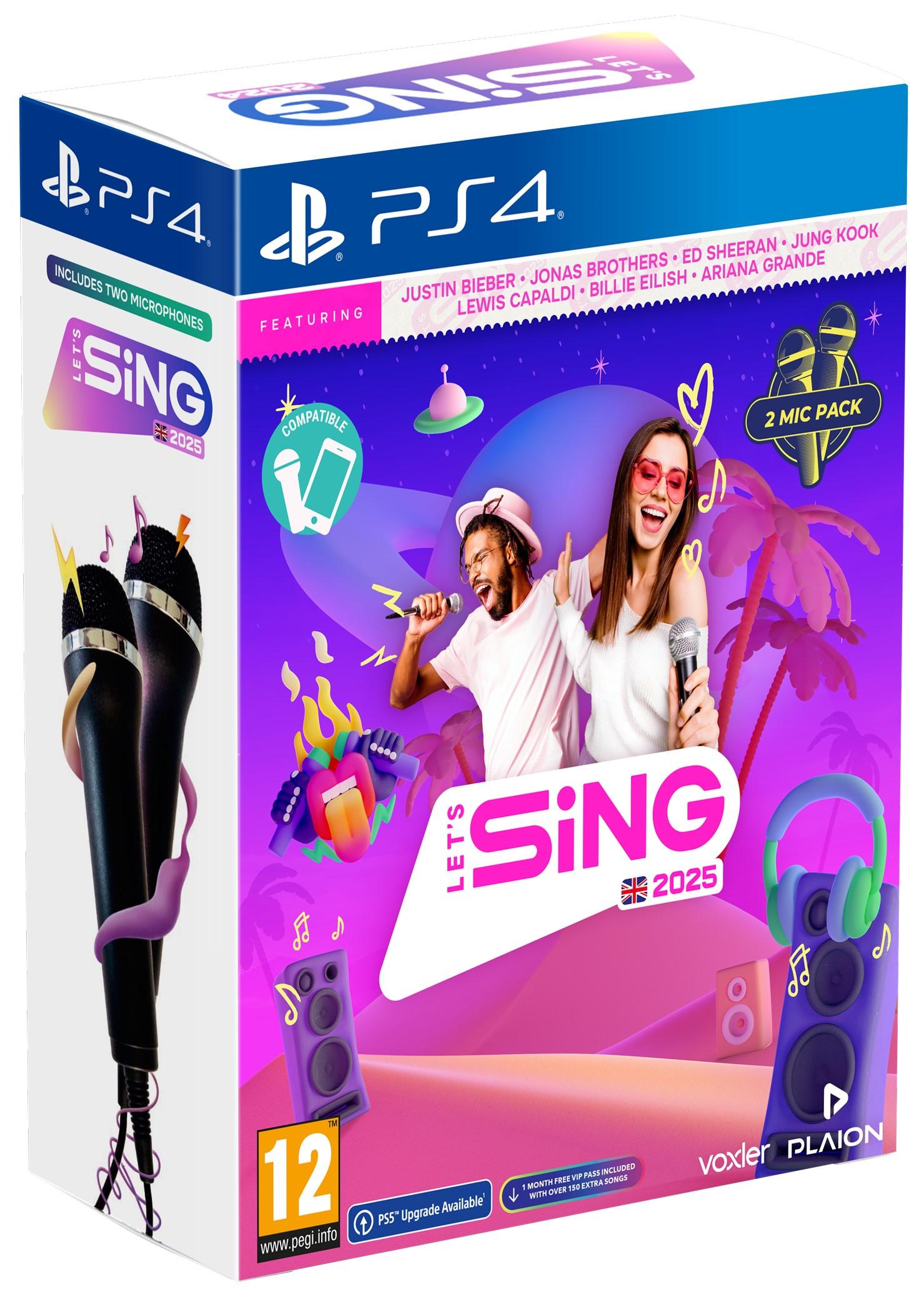 Let's Sing 2025 + 2 Microphones Bundle (PS4)
