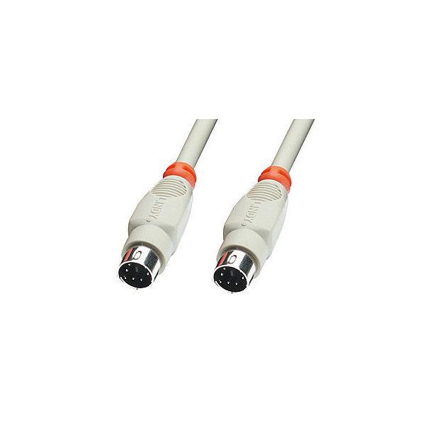 LINDY LNY-33265 :: Кабел PS/2, 6-pin Mini-DIN, M/M, бял, 1.0 м