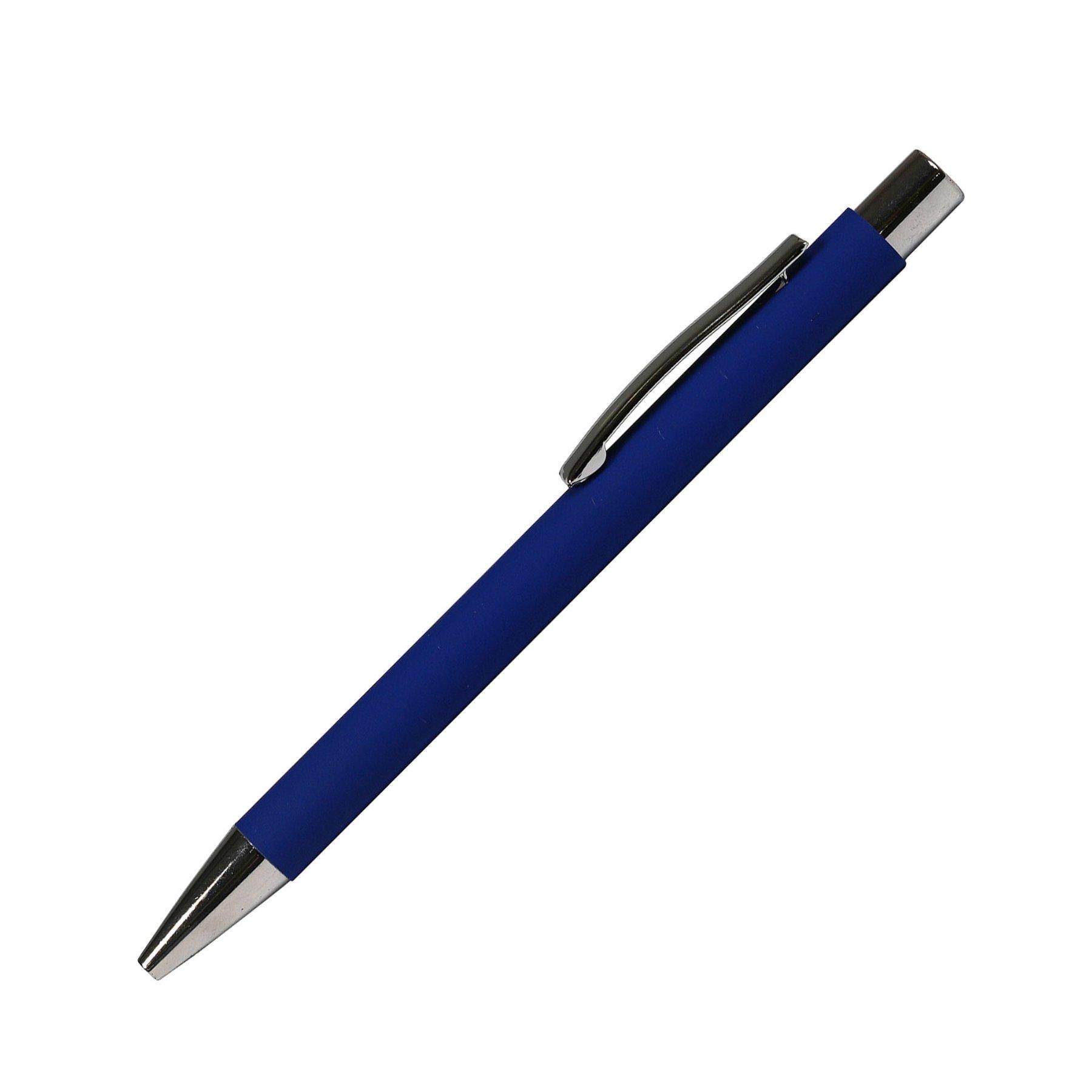 Office 1 Химикалка Draco Chrome, метална, тъмносиня
