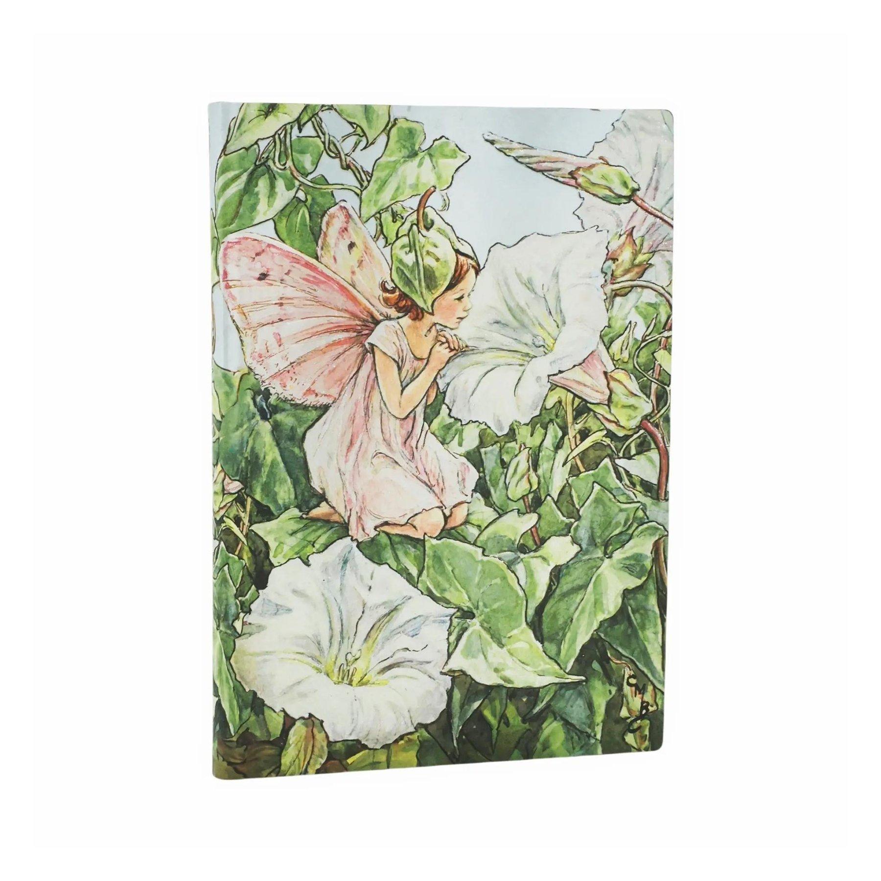 Paperblanks Тефтер Bindweed Fairy, Midi, широки редове, мека корица, 88 листа