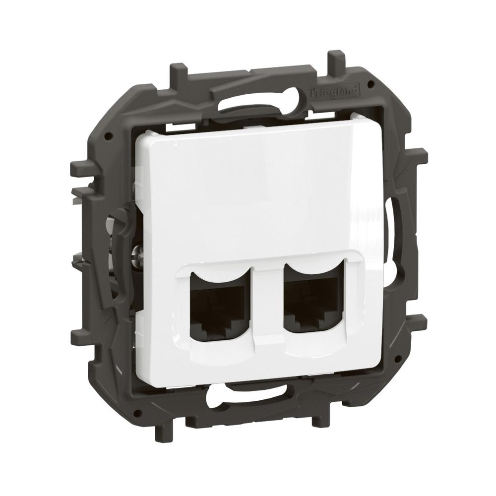 Розетка 2x RJ45 UTP cat.6 Бял - Legrand Niloe New NP4334WH | JAR Computers Розетка 2x RJ45 UTP cat.6 Бял - Legrand Niloe New NP4334WH