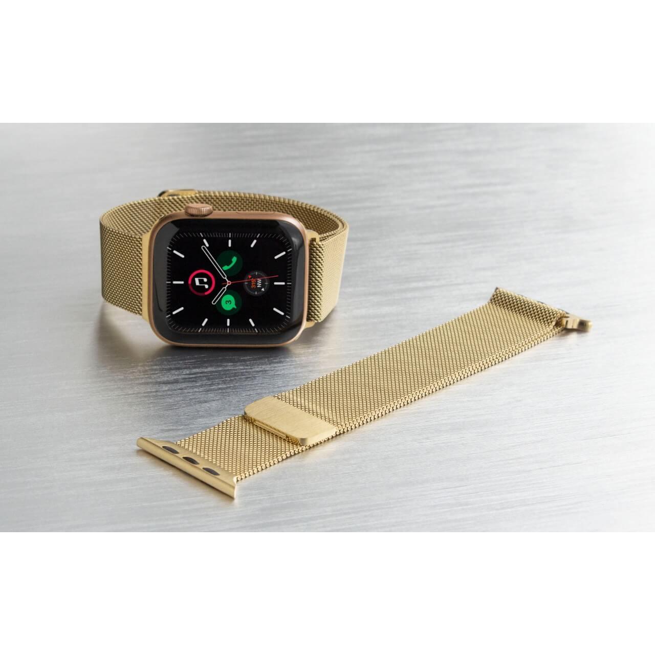 Стоманена, неръждаема каишка за Apple Watch 38мм, 40мм - Torrii Milanese Loop Band (златист) | JAR Computers Стоманена, неръждаема каишка за Apple Watch 38мм, 40мм - Torrii Milanese Loop Band (златист)