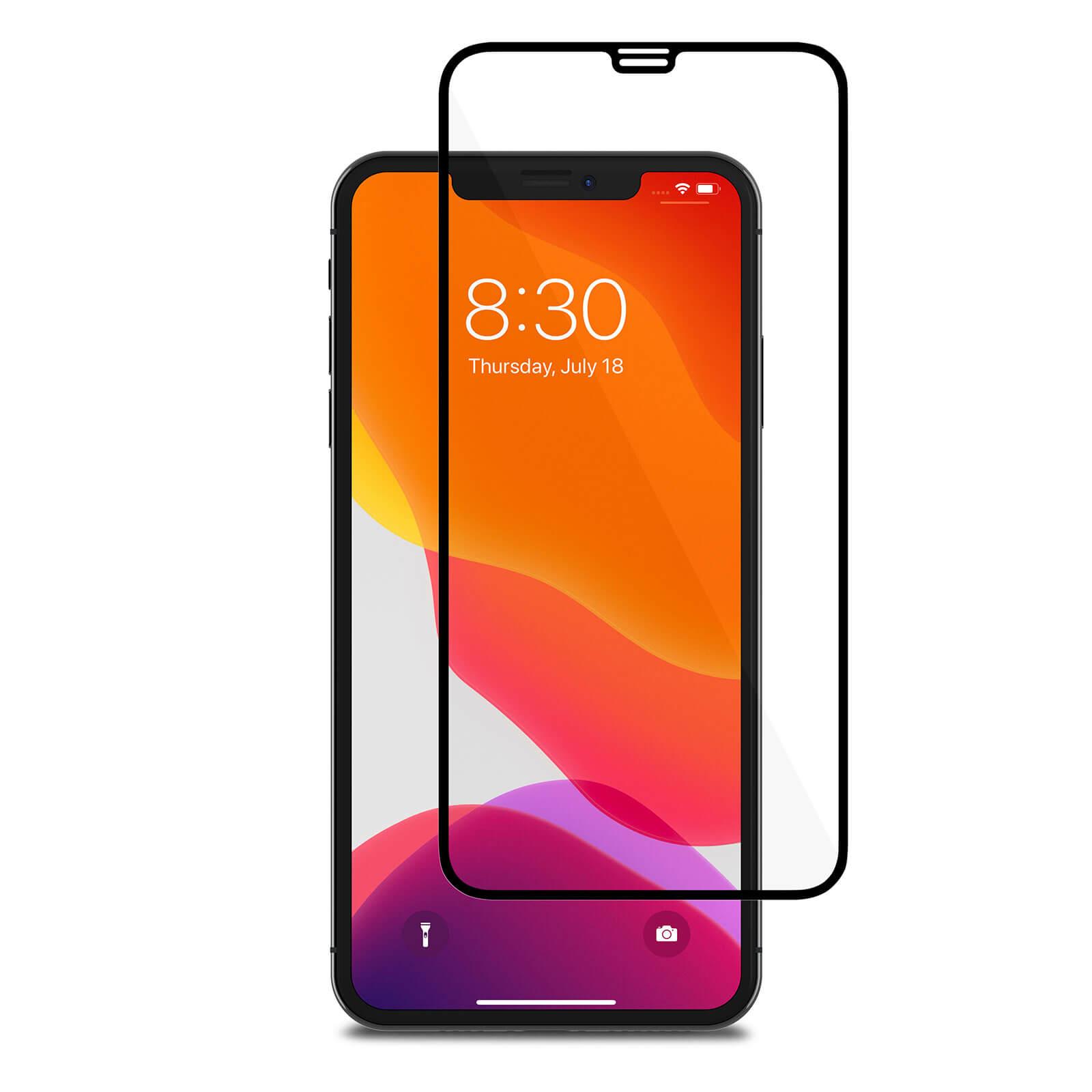Стъклено защитно покритие за целия дисплей на iPhone 11 Pro Max, iPhone XS Max - Moshi IonGlass (прозрачен-черен) | JAR Computers Стъклено защитно покритие за целия дисплей на iPhone 11 Pro Max, iPhone XS Max - Moshi IonGlass (прозрачен-черен)