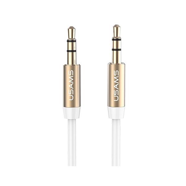 USAMS Кабел AUX, 1м, YP-01 /бял/ | JAR Computers USAMS Кабел AUX, 1м, YP-01 /бял/