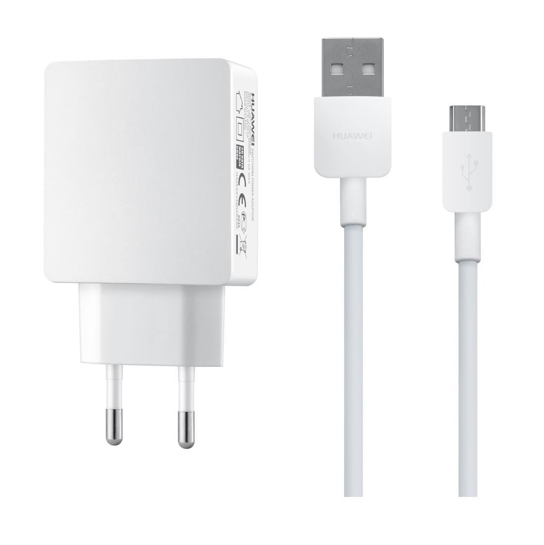 Захранване за ел. мрежа и microUSB кабел за мобилни устройства - Huawei Charger 5V2A (EU) with 2A Micro USB Data (бял) | JAR Computers Захранване за ел. мрежа и microUSB кабел за мобилни устройства - Huawei Charger 5V2A (EU) with 2A Micro USB Data (бял)